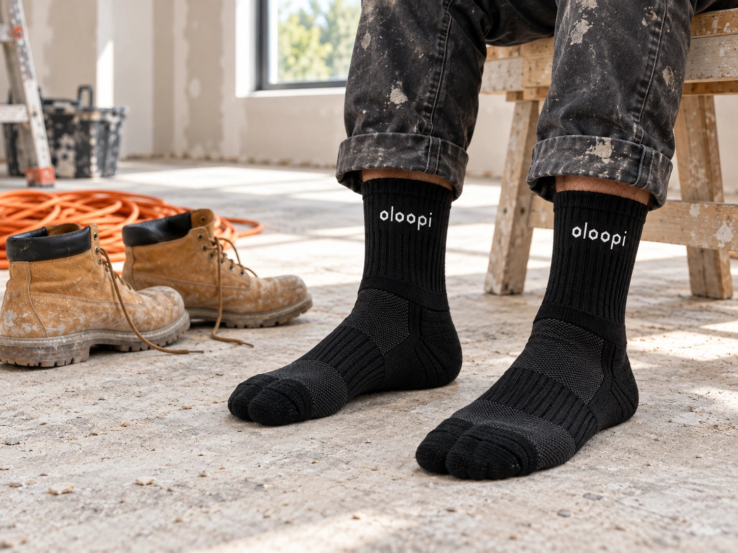 Oloopi socks — workday illustration