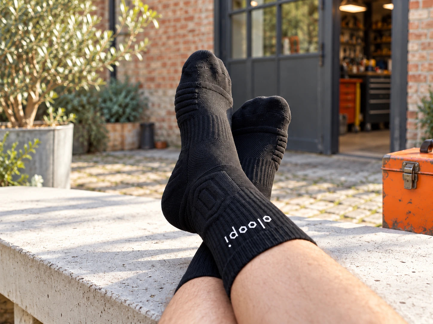 Oloopi socks — workday illustration