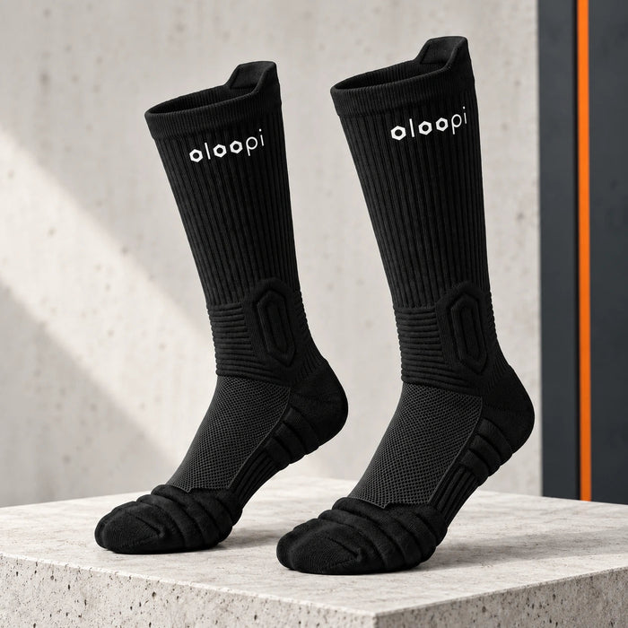 Pair of black knee high work socks