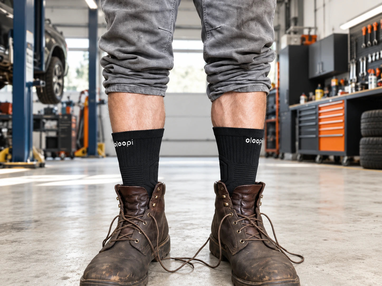 Oloopi socks — workday illustration
