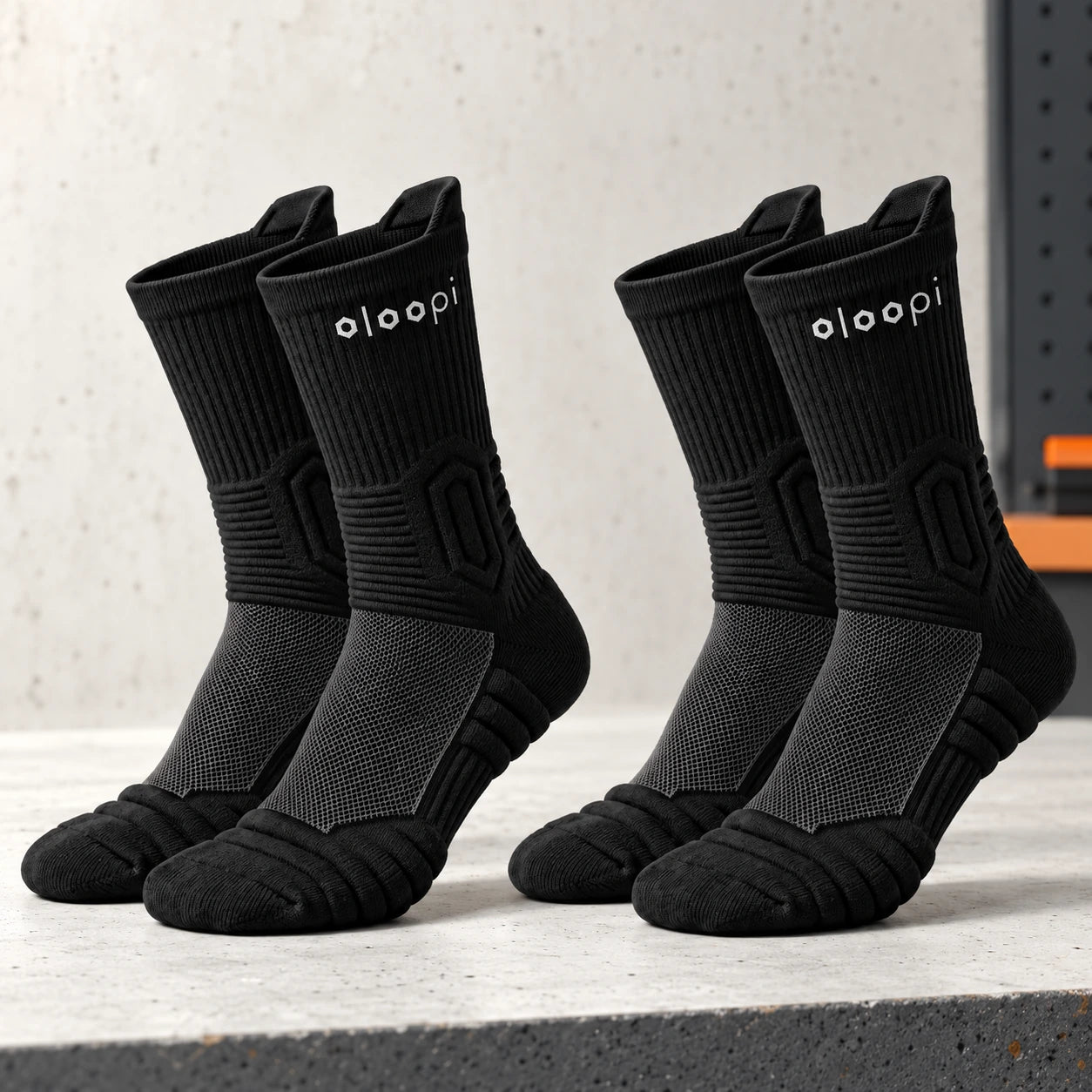 2 pairs of black work socks